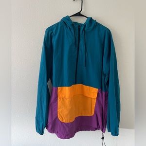Color Blocking Half-Zip Windbreaker